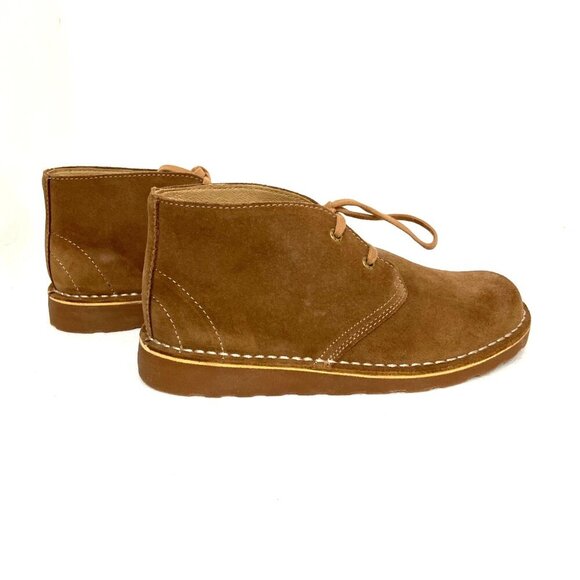 LL Bean Brown Suede Leather Chukka Boots Women's Size 7M Ankle Lace Up - Picture 3 of 7